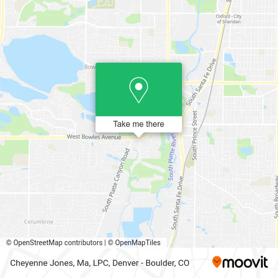 Cheyenne Jones, Ma, LPC map