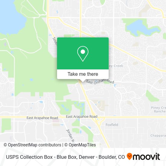 Mapa de USPS Collection Box - Blue Box
