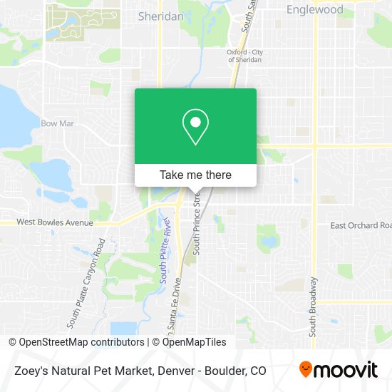 Mapa de Zoey's Natural Pet Market