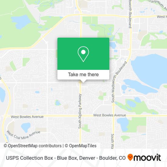 USPS Collection Box - Blue Box map