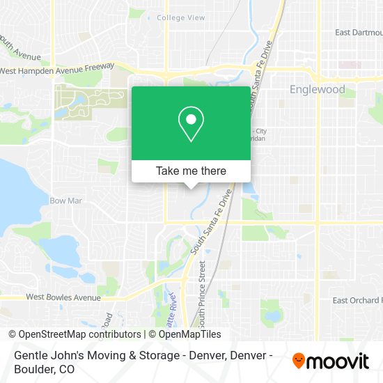 Mapa de Gentle John's Moving & Storage - Denver
