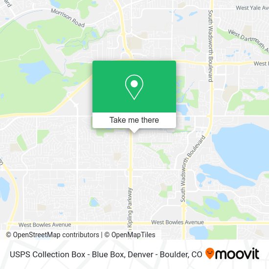 Mapa de USPS Collection Box - Blue Box