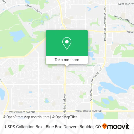 USPS Collection Box - Blue Box map