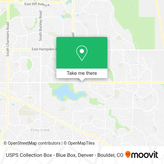 USPS Collection Box - Blue Box map