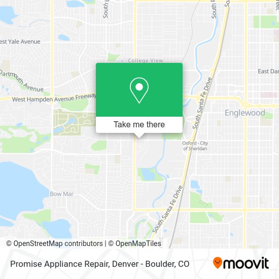 Mapa de Promise Appliance Repair