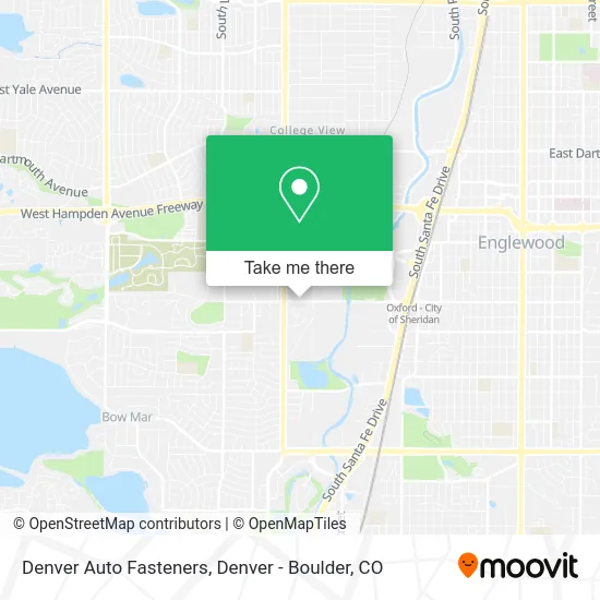 Denver Auto Fasteners map
