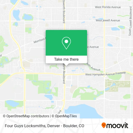 Four Guys Locksmiths map