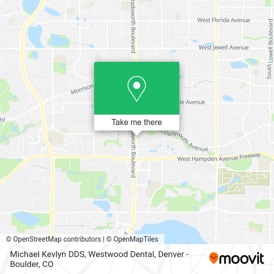 Mapa de Michael Kevlyn DDS, Westwood Dental