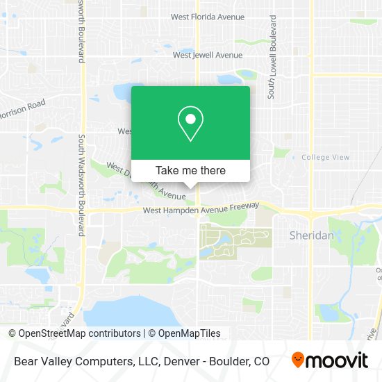 Mapa de Bear Valley Computers, LLC