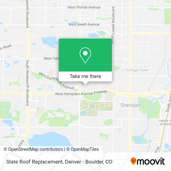 Slate Roof Replacement map