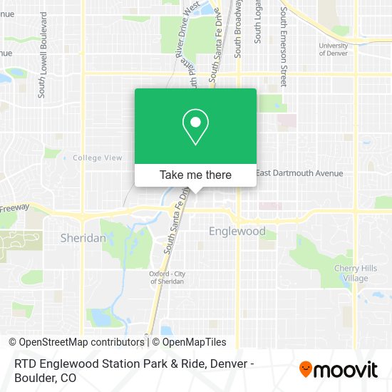 RTD Englewood Station Park & Ride map