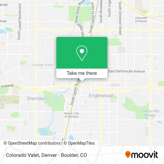 Colorado Valet map