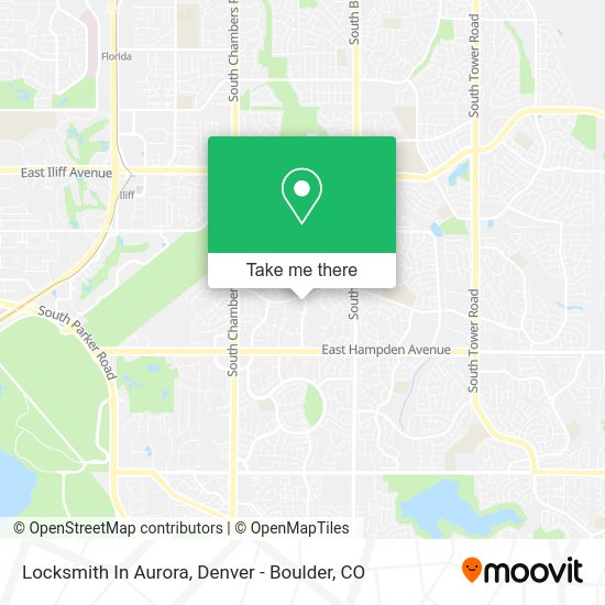 Locksmith In Aurora map