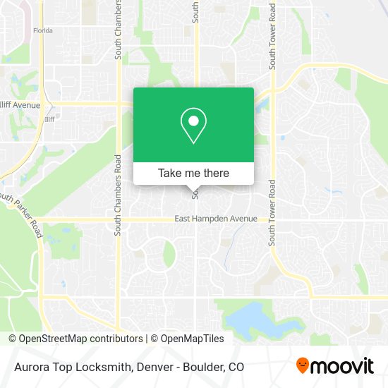 Aurora Top Locksmith map