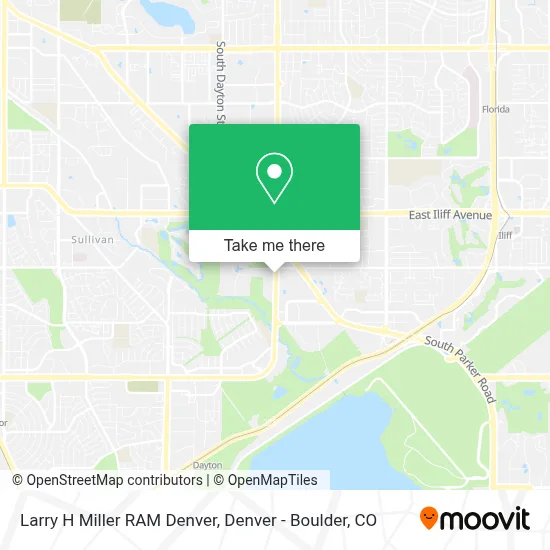 Larry H Miller RAM Denver map