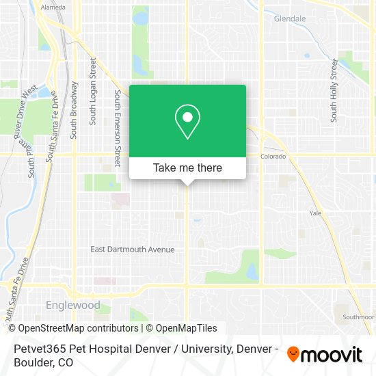 Petvet365 Pet Hospital Denver / University map