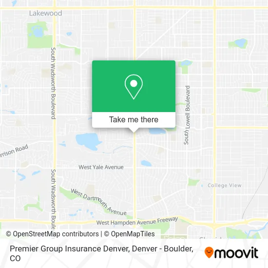 Premier Group Insurance Denver map