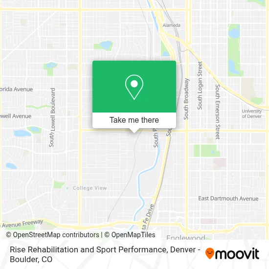 Rise Rehabilitation and Sport Performance map