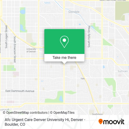 Mapa de Afc Urgent Care Denver University Hi