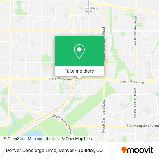 Mapa de Denver Concierge Limo
