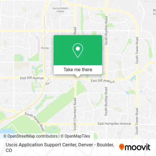 Mapa de Uscis Application Support Center