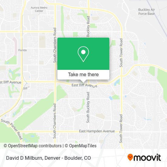 David D Milburn map