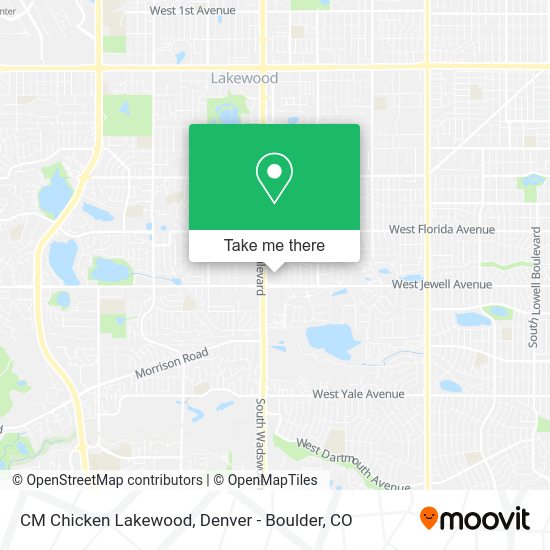 Mapa de CM Chicken Lakewood