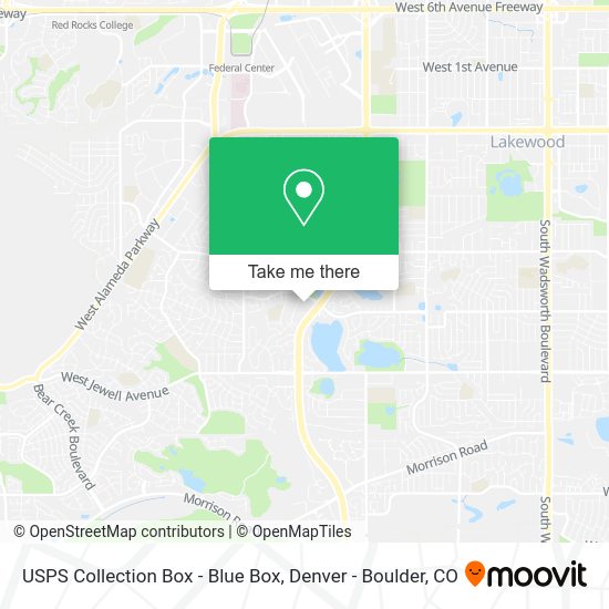 USPS Collection Box - Blue Box map