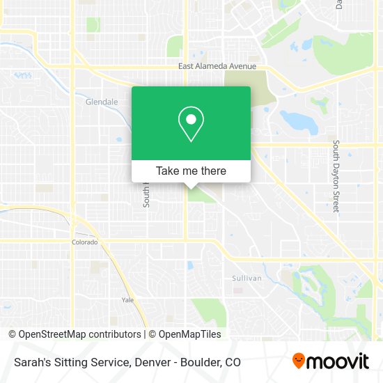 Sarah's Sitting Service map