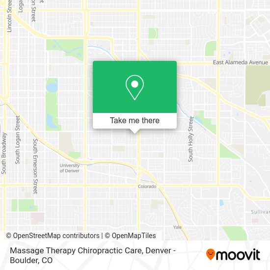 Massage Therapy Chiropractic Care map