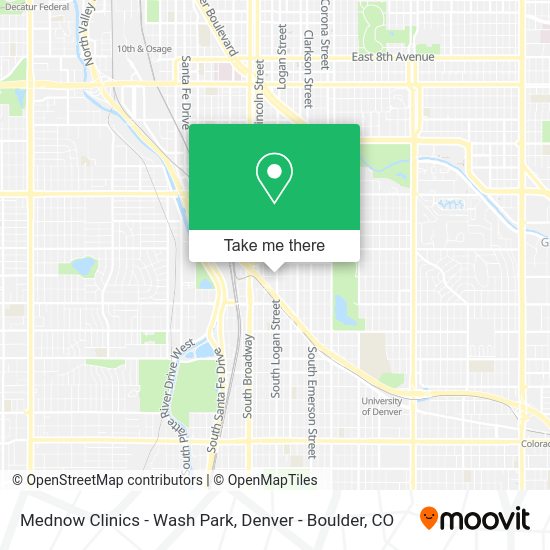 Mednow Clinics - Wash Park map