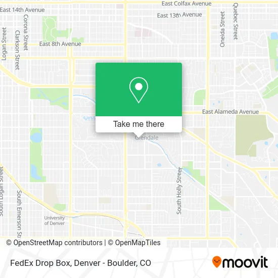 Mapa de FedEx Drop Box