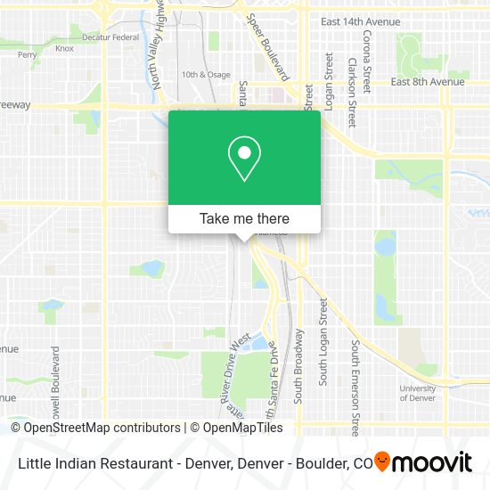 Mapa de Little Indian Restaurant - Denver