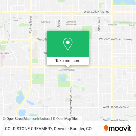 COLD STONE CREAMERY map