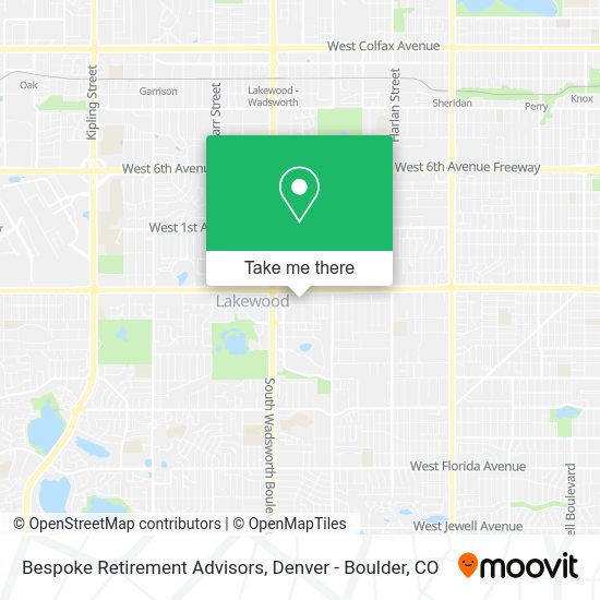 Mapa de Bespoke Retirement Advisors