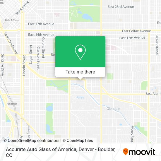 Accurate Auto Glass of America map