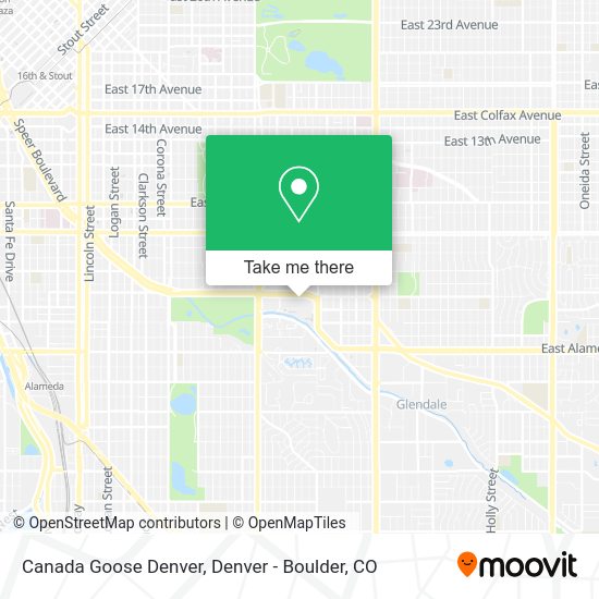 Canada Goose Denver map