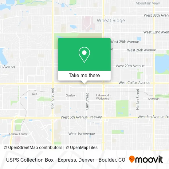 USPS Collection Box - Express map