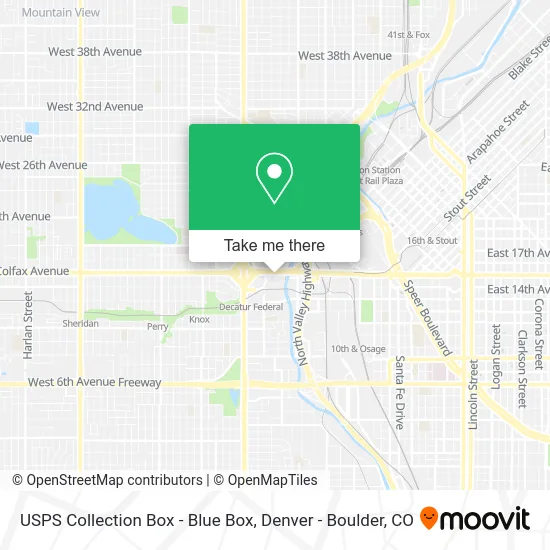USPS Collection Box - Blue Box map