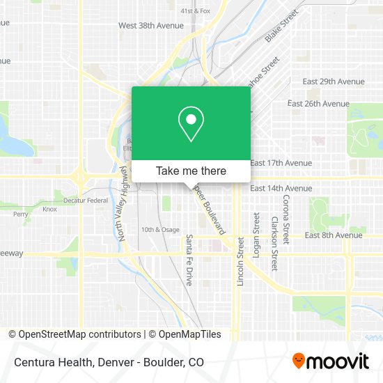 Centura Health map