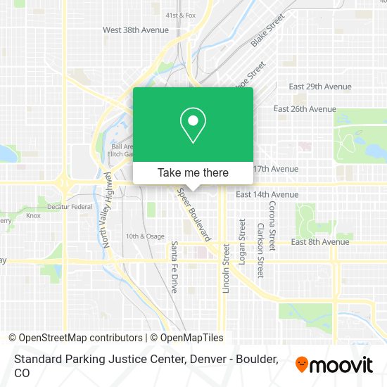 Standard Parking Justice Center map