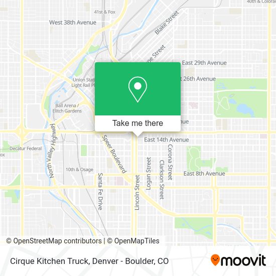 Mapa de Cirque Kitchen Truck