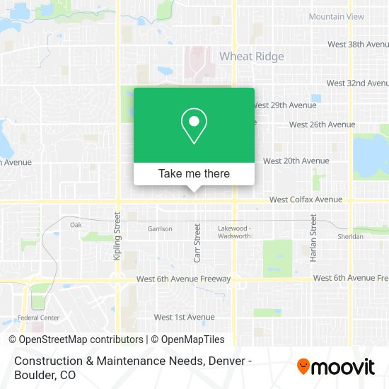 Mapa de Construction & Maintenance Needs