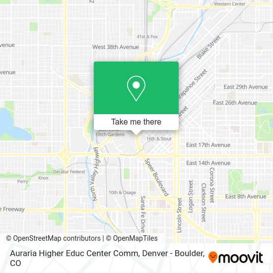 Mapa de Auraria Higher Educ Center Comm