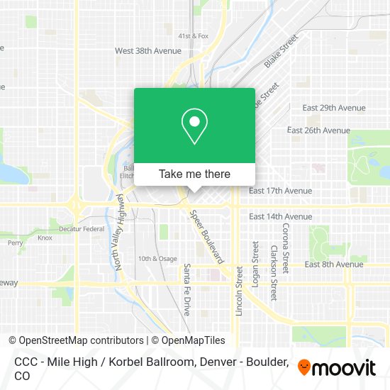 CCC - Mile High / Korbel Ballroom map