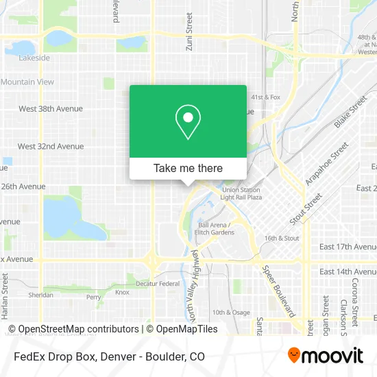 FedEx Drop Box map