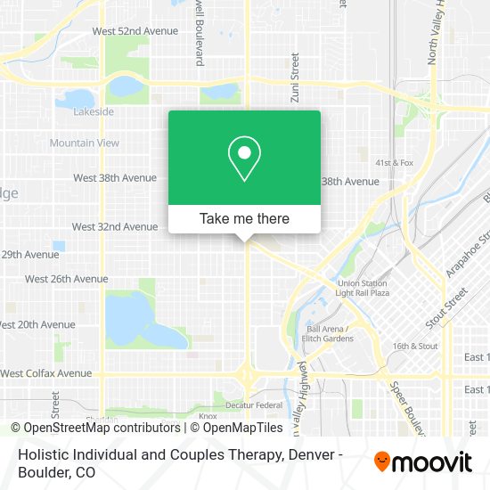 Holistic Individual and Couples Therapy map