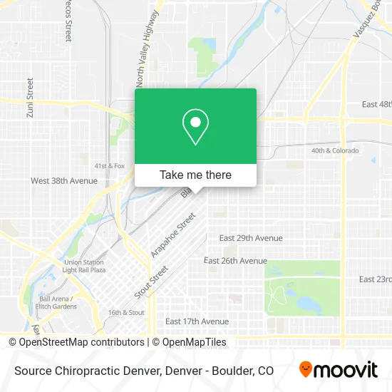 Source Chiropractic Denver map