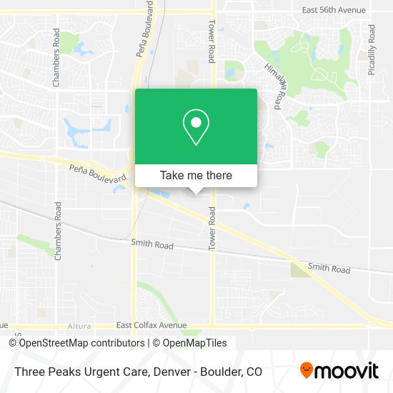Mapa de Three Peaks Urgent Care