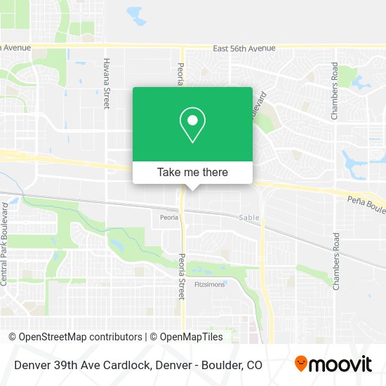 Denver 39th Ave Cardlock map